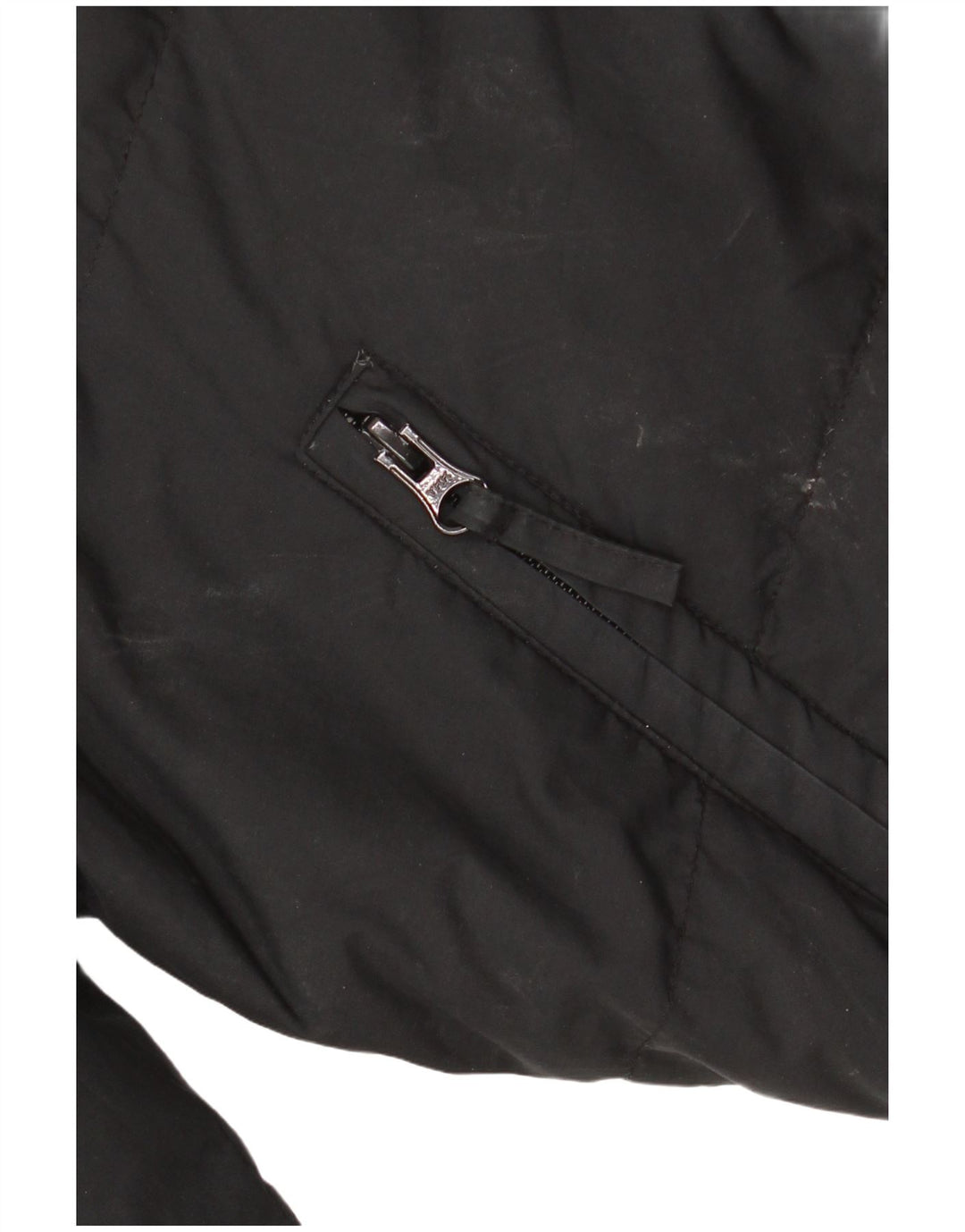 ADIDAS Chaqueta acolchada con capucha de gran tamaño para mujer UK 10 Small Poliéster negro