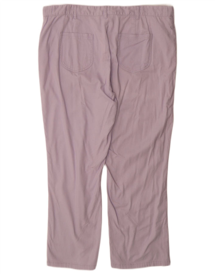 COTTON TRADERS Pantalones chinos rectos para mujer UK 22 3XL W40 L30 Púrpura