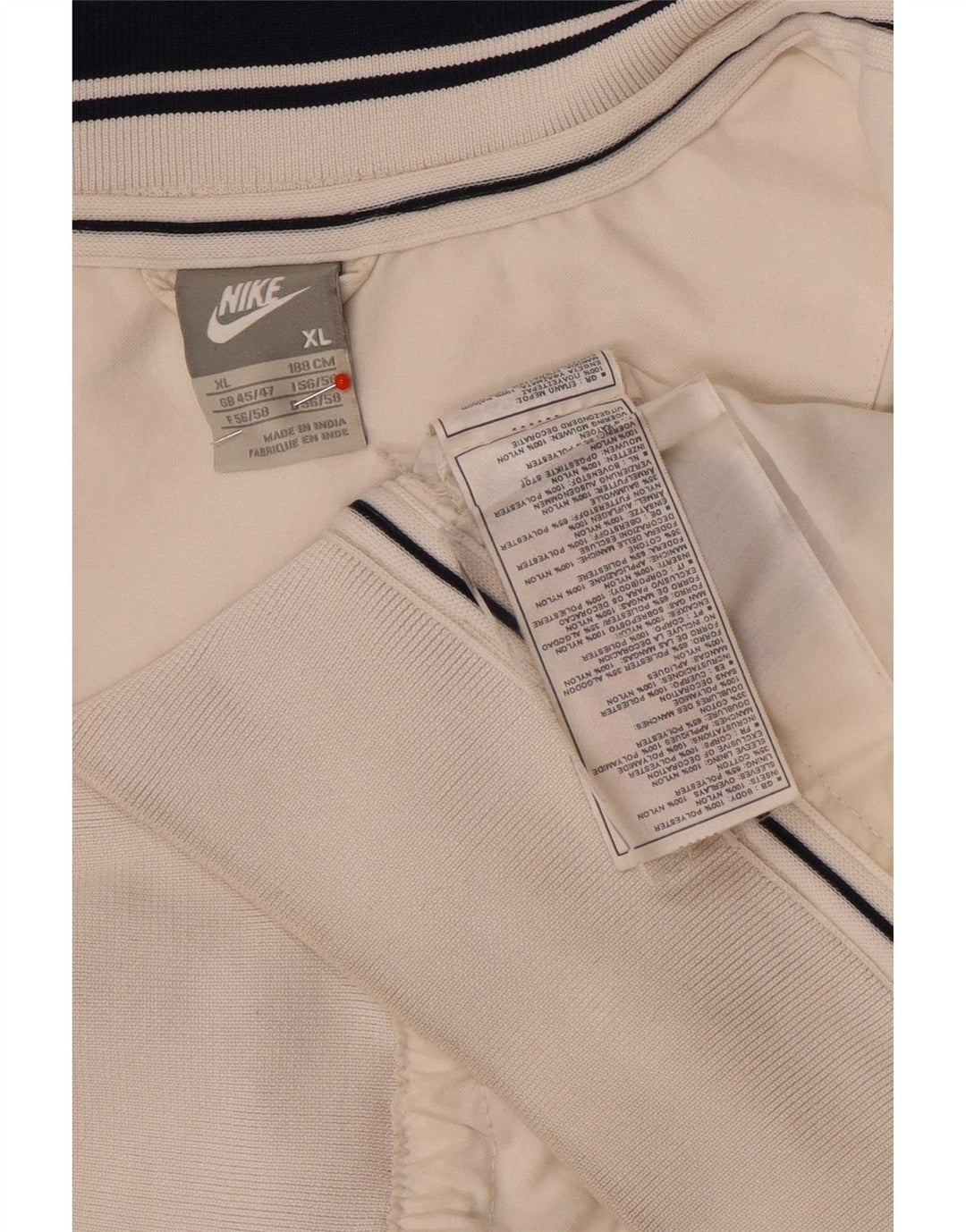 Nike - Chaqueta de chándal para hombre, talla 45/47, color blanco, poliéster