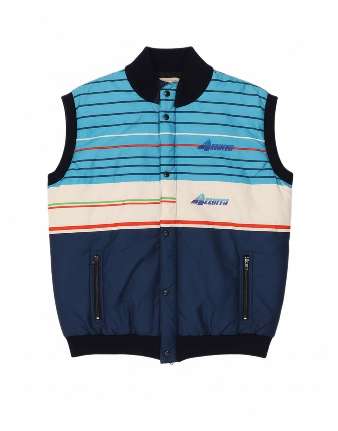 Azzurra Chaleco acolchado para hombre UK 40 Large Azul marino Colorblock