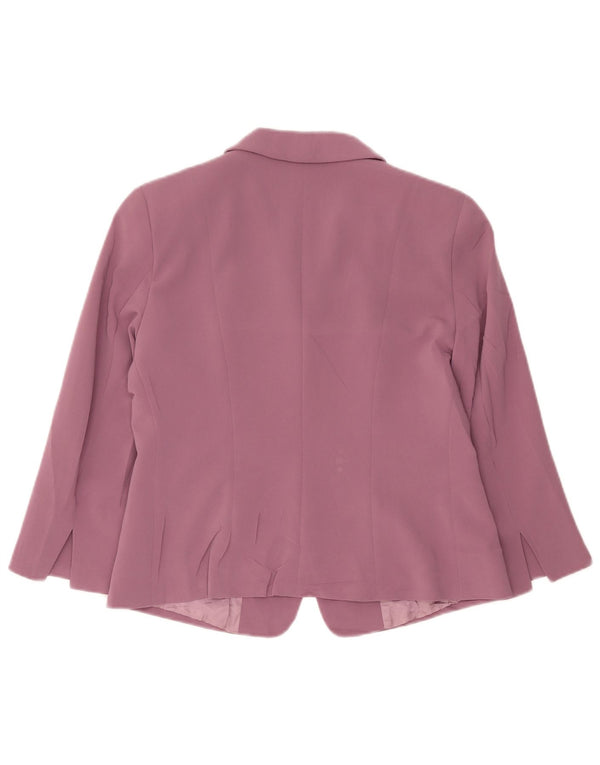 Max Mara Chaqueta Blazer de Manga 3/4 con 2 Botones para Mujer UK 46 Grande Rosa