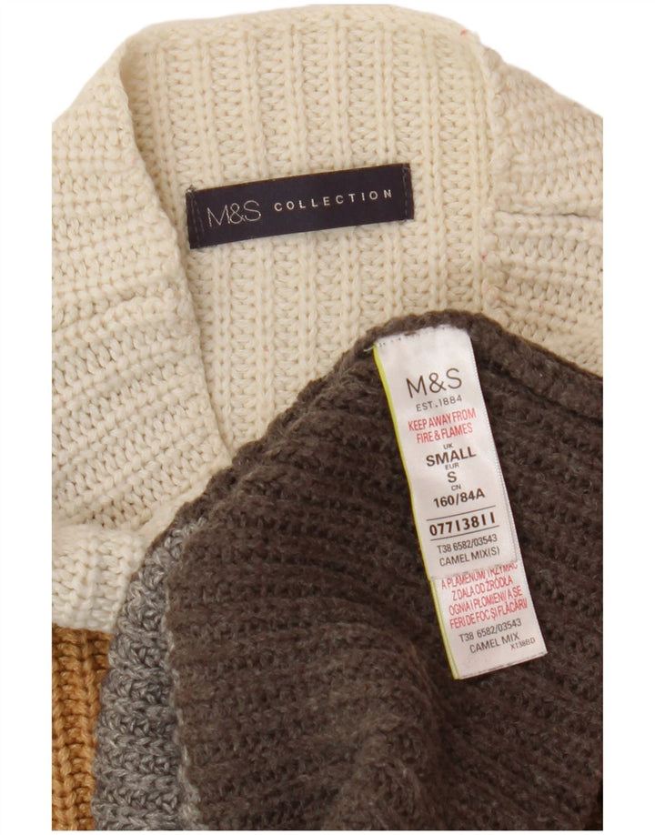 Marks & Spencer Suéter con Cuello Alto para Mujer UK 10 Small Multicolor