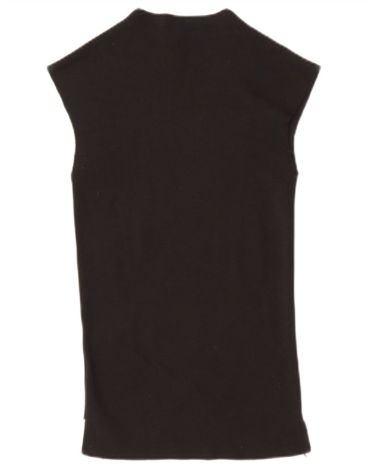 Zara Mujer Chaleco Top UK 8 Small Negro