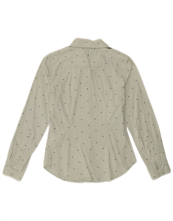 ABERCROMBIE & FITCH Camisa para mujer UK 6 XS Algodón con lunares verdes