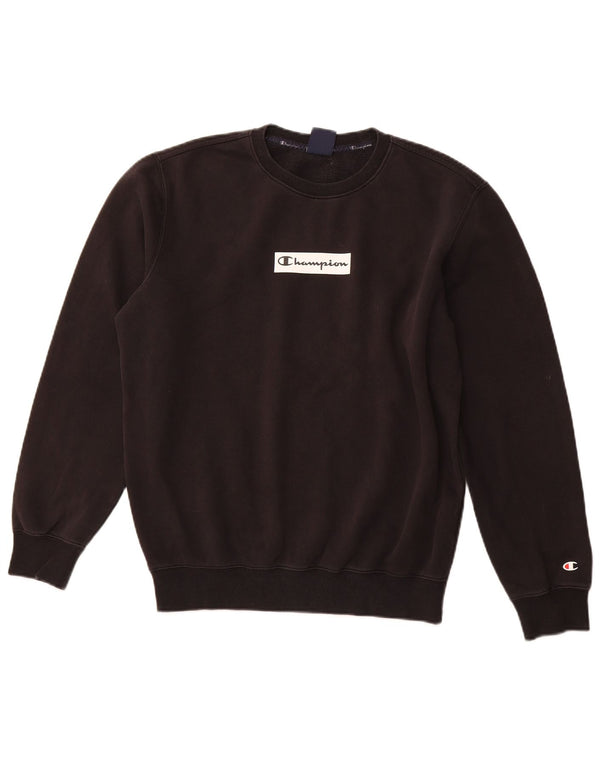 CHAMPION Sudadera con gráfico para hombre Jumper Medium Black Cotton