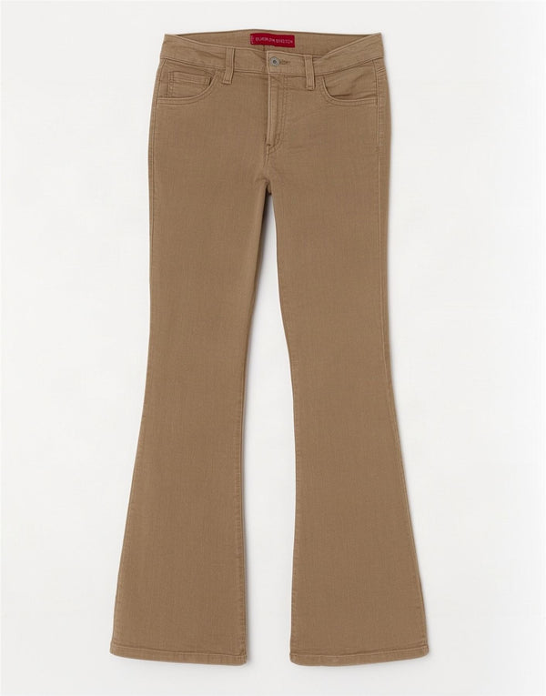 Levi's Pantalones de pana elásticos acampanados para mujer US 5 Medium W30 L30 Beige