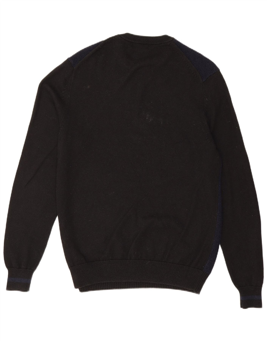 Fred Perry Jersey De Cuello Redondo Para Hombre De Lana Color Block Azul Marino Grande