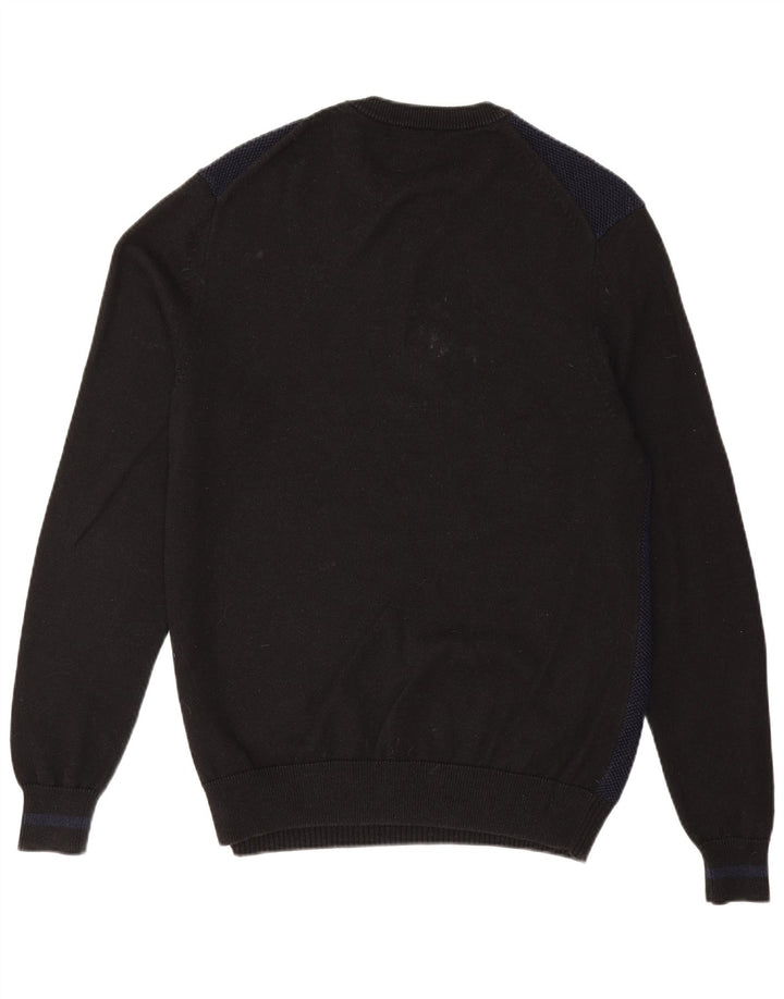 Fred Perry Jersey De Cuello Redondo Para Hombre De Lana Color Block Azul Marino Grande