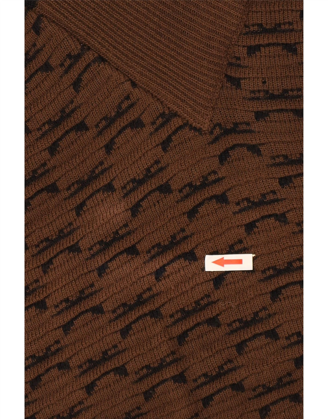 Brian Scott Jersey para hombre con cuello chal XL Acrílico geométrico marrón