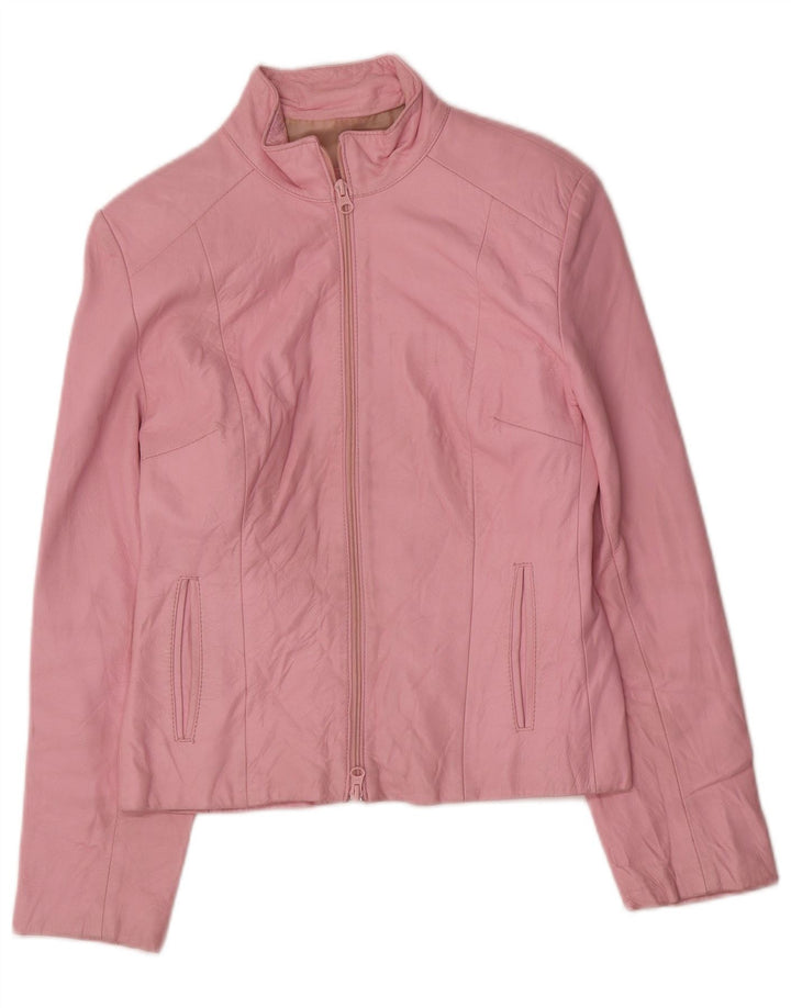 Raffaello Chaqueta de cuero para mujer UK 42 Rosa medio