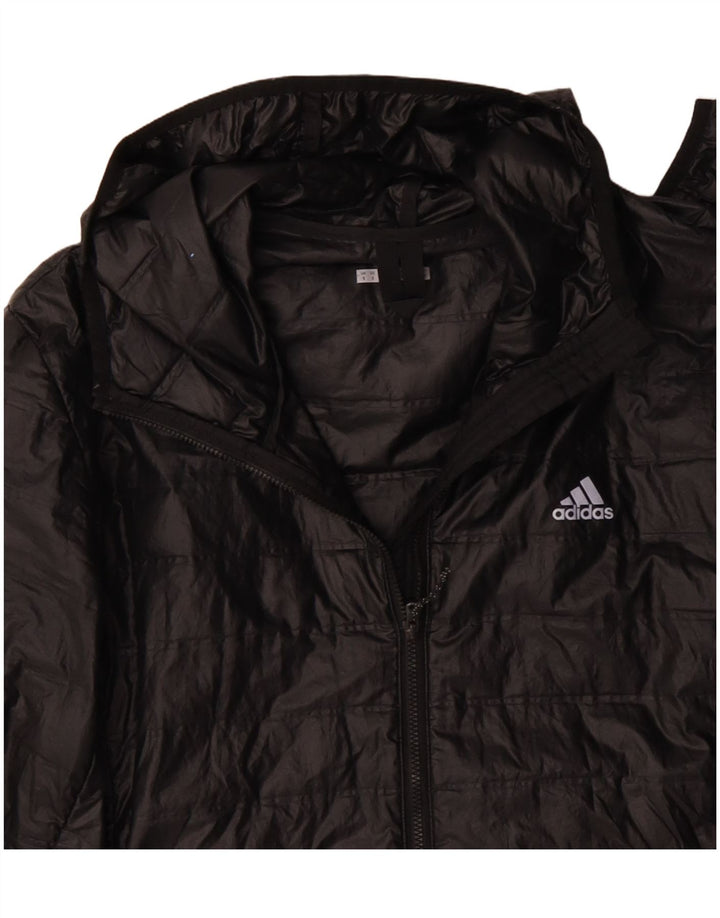 Adidas Chaqueta Bomber con Capucha para Hombre UK 36 Small Poliéster Negro