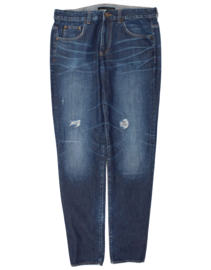 Calvin Klein Jeans ajustados regulares desgastados para hombre W32 L34 Algodón azul