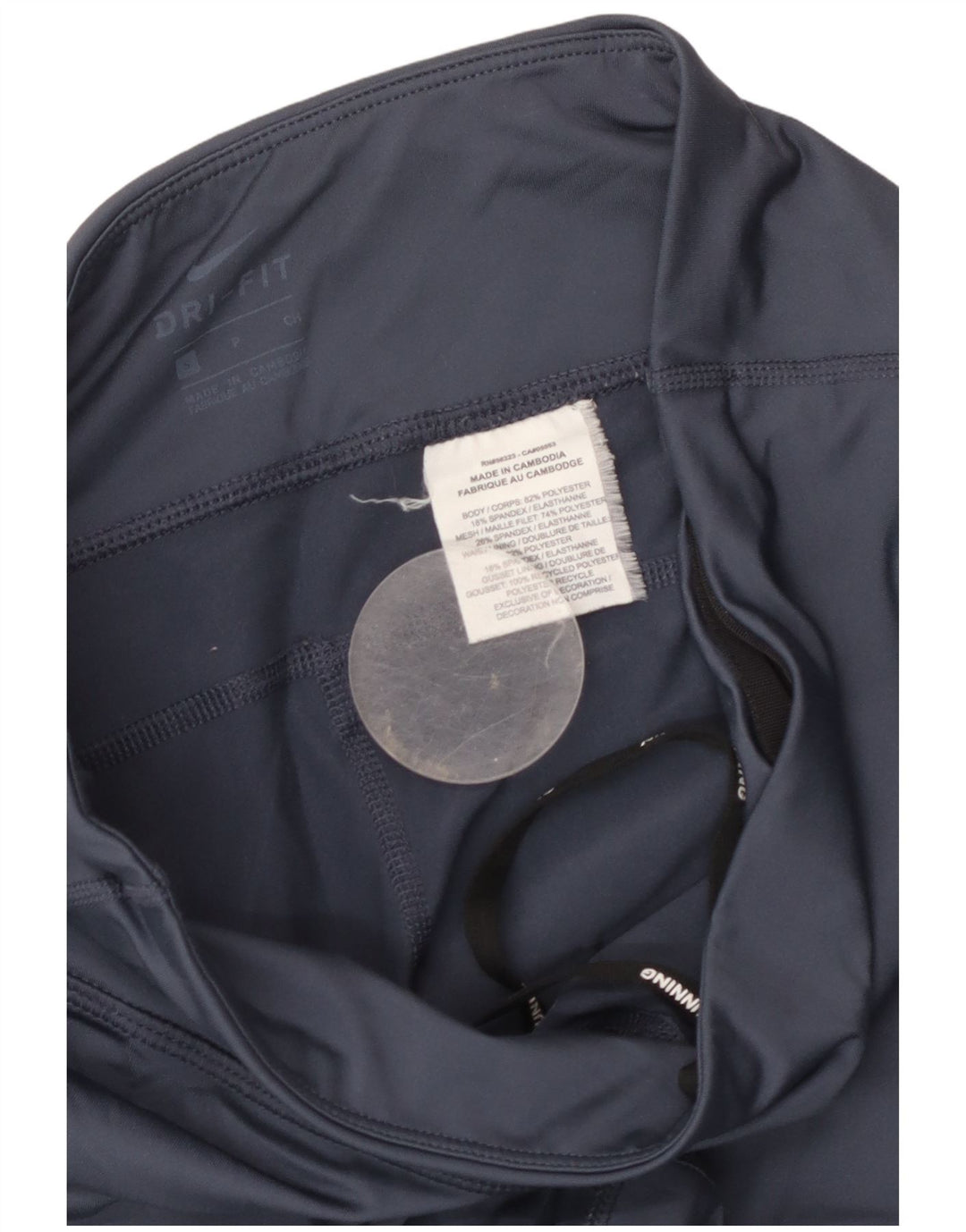 NIKE Leggings Dri Fit para mujer UK 10 Small Azul marino Poliéster