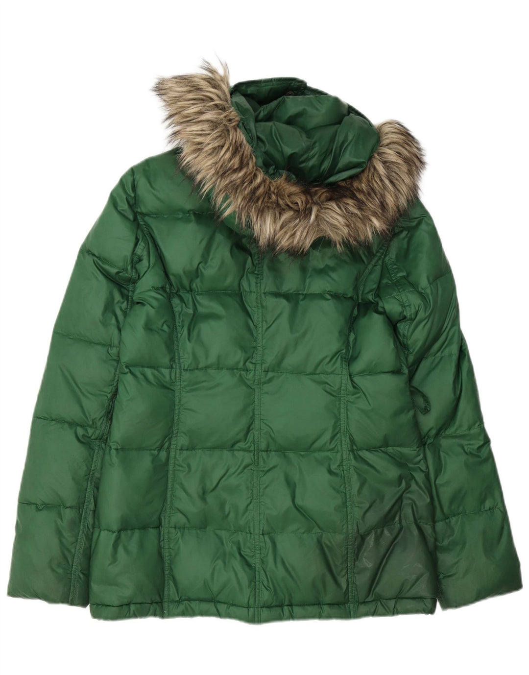 Esprit - Chaqueta acolchada con capucha para mujer, talla 40, color verde medio