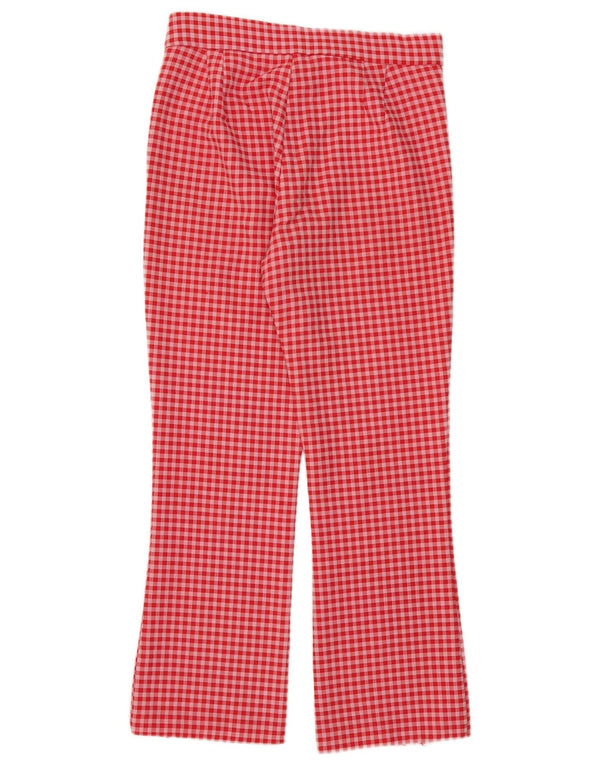 Zara Mujer Pantalones Cortos Medianos W28 L25 Cuadros Rojos