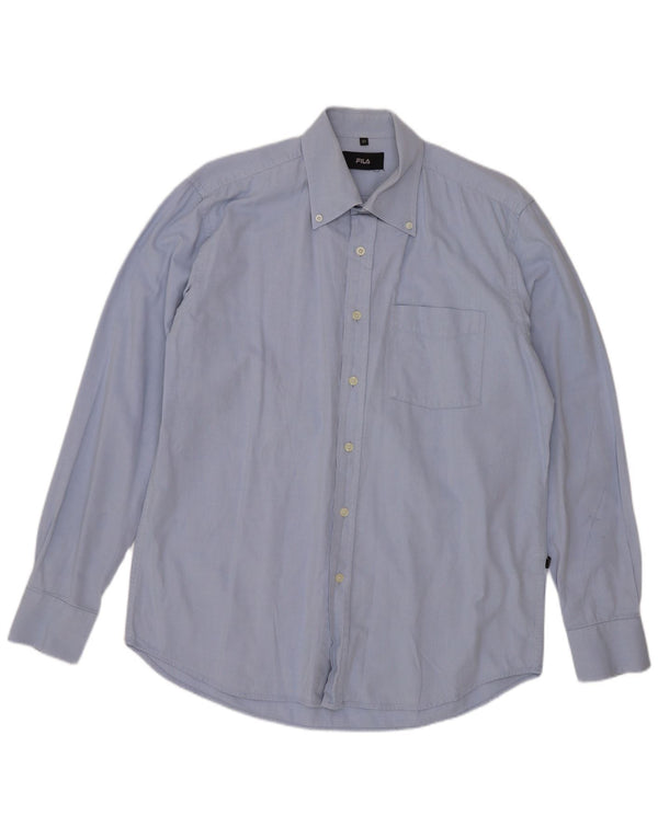 Camisa Fila para hombre talla 41 algodón azul grande