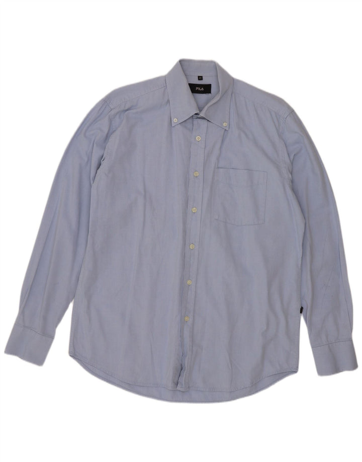 Camisa Fila para hombre talla 41 algodón azul grande