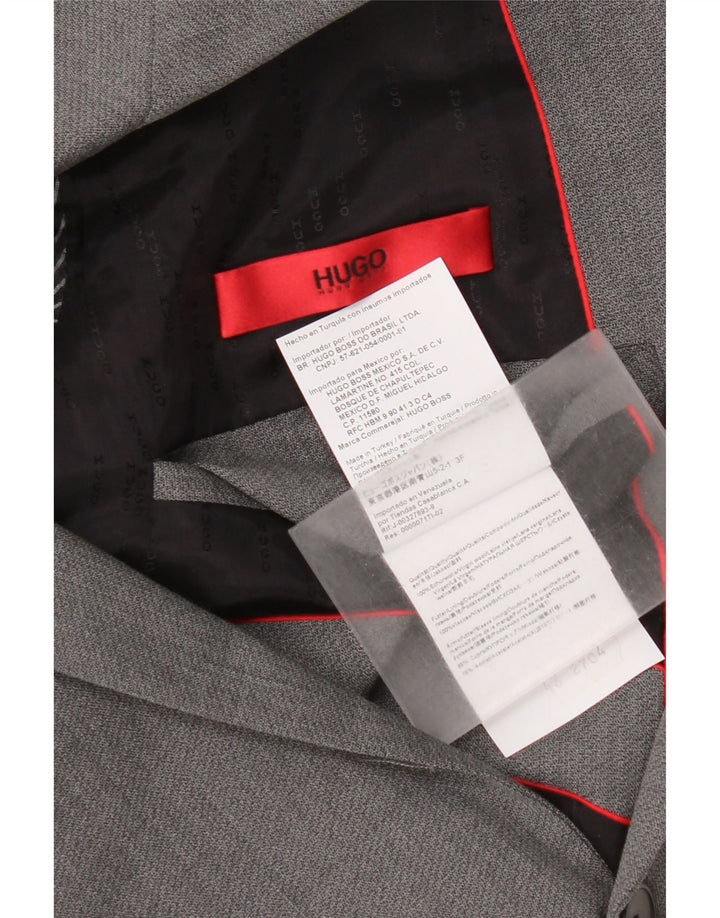 Hugo Boss Chaqueta tipo blazer de 2 botones para hombre EU 48 Lana virgen gris medio