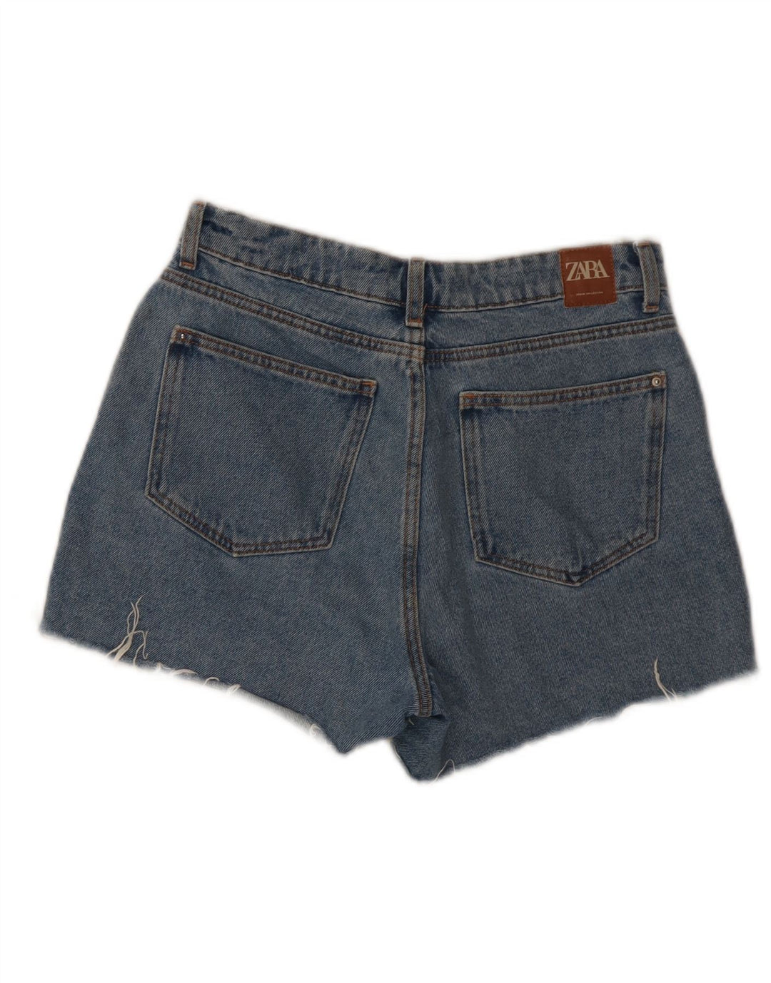 Zara Mujer Shorts Vaqueros Small W26 Algodón Azul