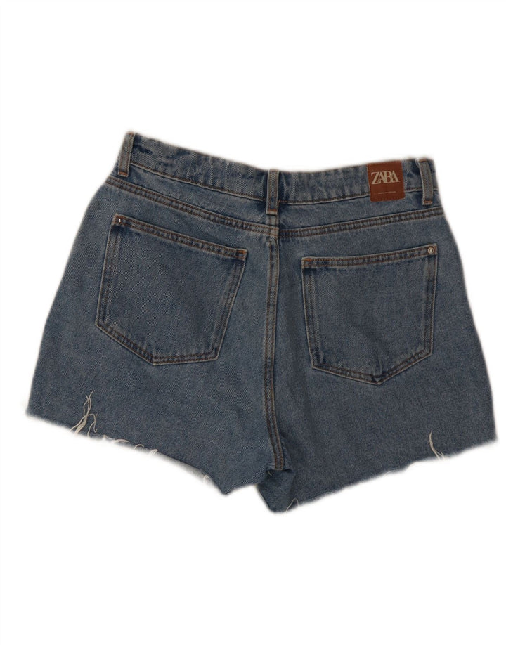 Zara Mujer Shorts Vaqueros Small W26 Algodón Azul