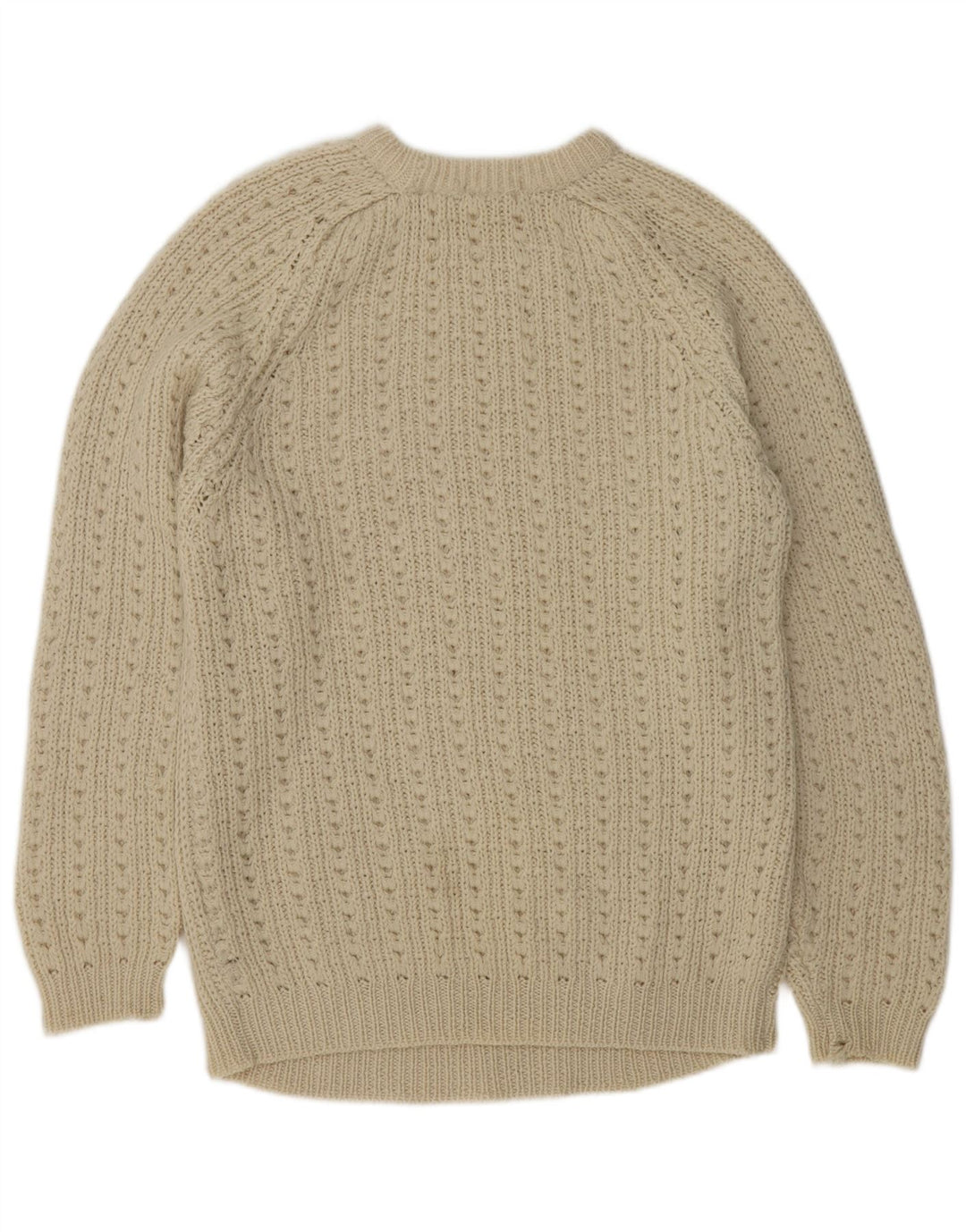 Vintage mujer barco cuello jersey suéter Reino Unido 14 grande de blanco