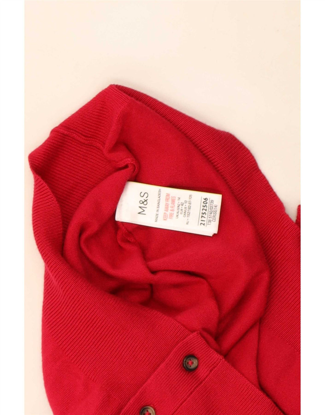 Marks & Spencer - Cárdigan para mujer, talla 40, talla grande, viscosa roja