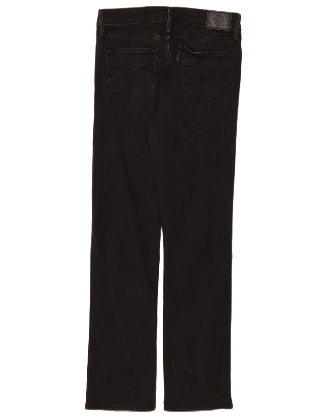 Levi's Mujer 314 Shaping Straight Jeans W29 L30 Algodón Negro
