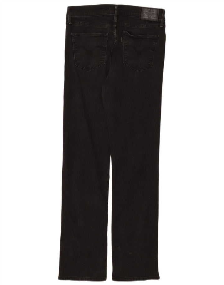 Levi's Mujer 314 Shaping Straight Jeans W29 L30 Algodón Negro