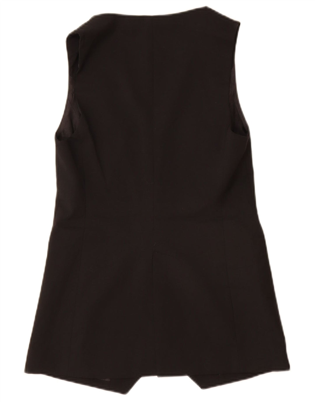 Massimo Dutti Chaqueta Americana Abierta Sin Mangas para Mujer UK 6 XS Poliéster Negro