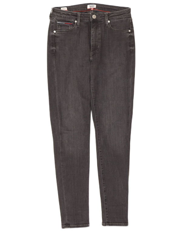 Tommy Hilfiger Vaqueros súper ajustados de talle alto para mujer W28 L28 Algodón gris