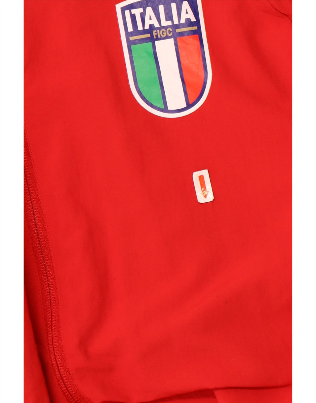 Adidas Mens Italia Chándal Top Chaqueta Grande Rojo Poliamida