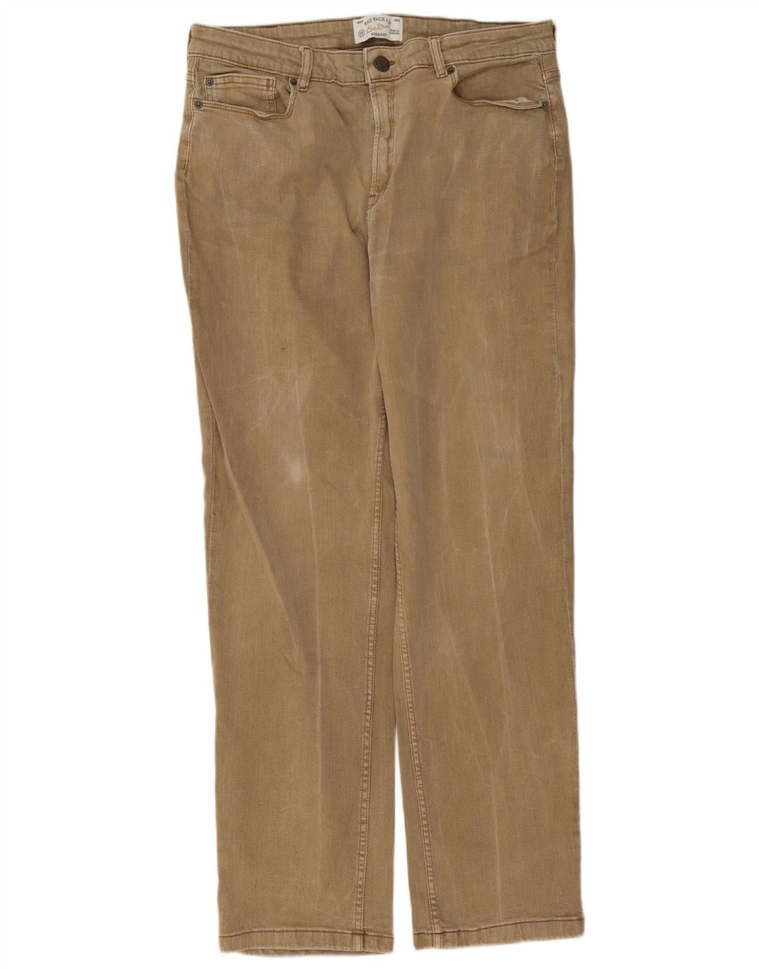 Vaqueros rectos regulares para hombre Fat Face W38 L32 Algodón beige