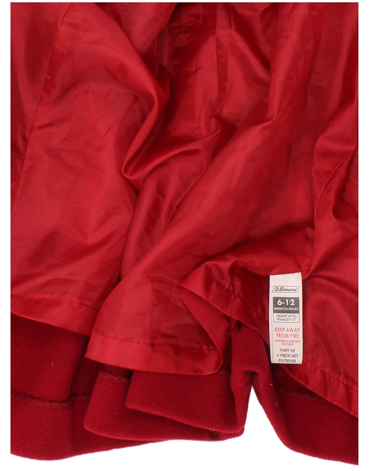 CALLE. BERNARD Abrigo Bebé Niña 6-9 Meses Lana Burdeos