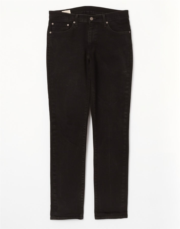 Levi's Hombre 511 Slim Jeans W32 L34 Algodón Negro