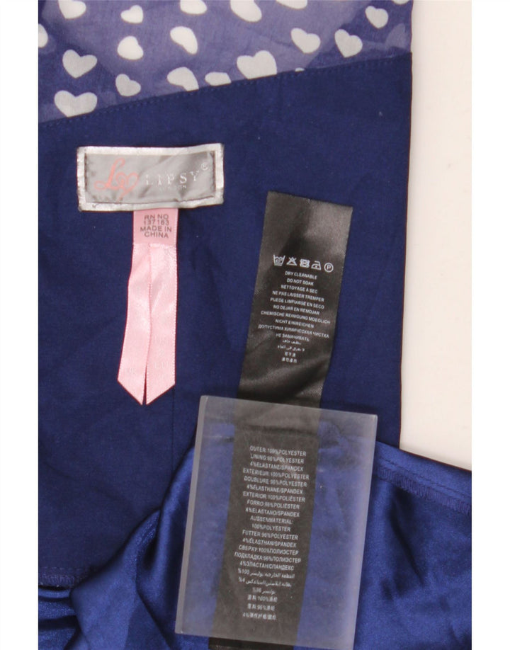 Vestido acampanado con estampado abstracto de Lipsy para mujer ES 40 Poliéster azul medio