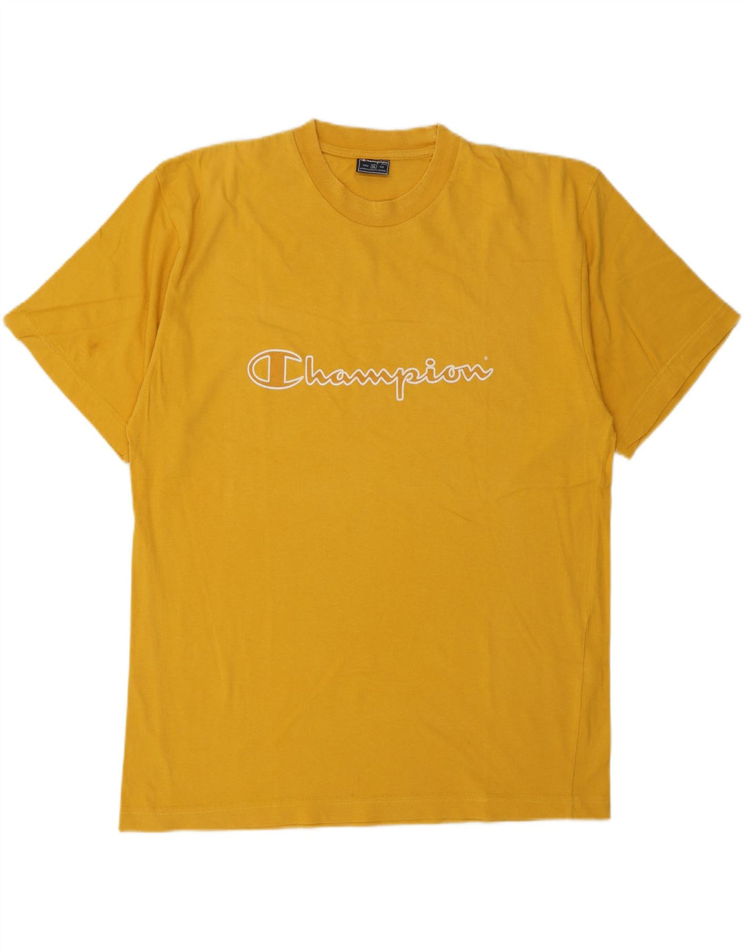 CHAMPION Camiseta gráfica para hombre Top XL Algodón amarillo