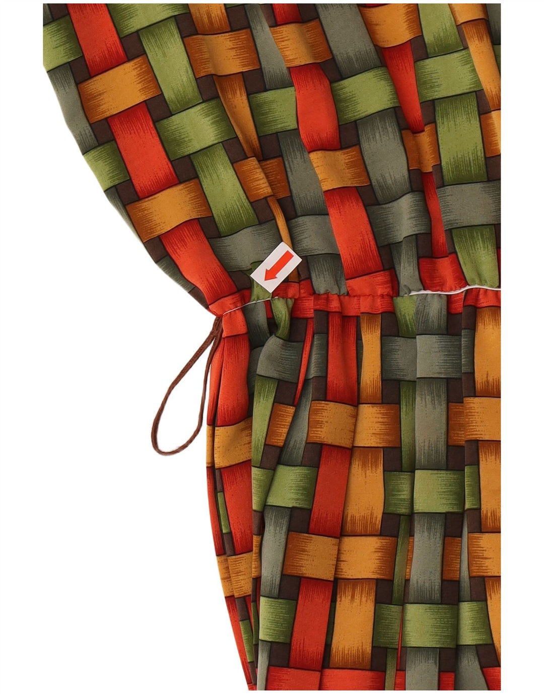 Shubette Vestido acampanado para mujer UK 44 Verde medio Geométrico