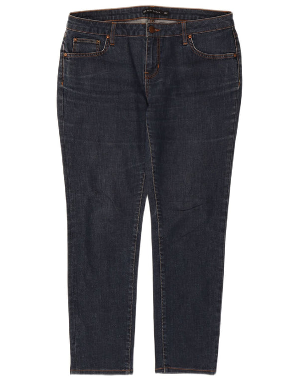 Zara Vaqueros Slim Mujer EU 46 2XL W36 L28 Azul Marino