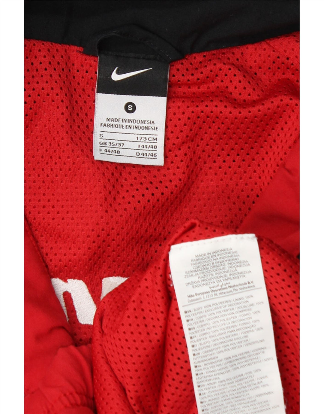 Nike - Chaqueta de chándal con gráfico para hombre, poliéster color block, pequeño, rojo