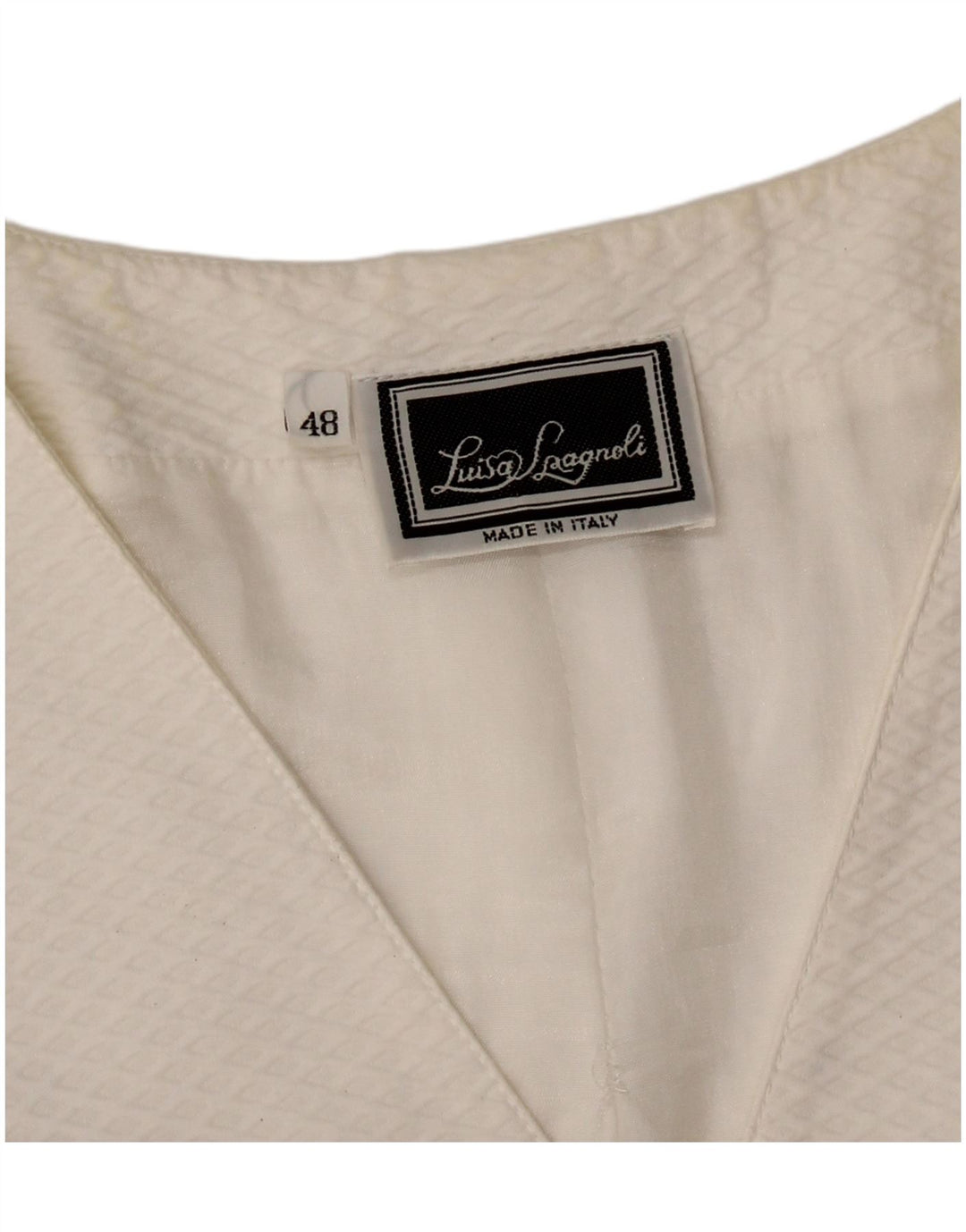 Luisa Spagnoli Chaqueta tipo blazer de 5 botones para mujer IT 48 XL Blanco Argyle/Diamante