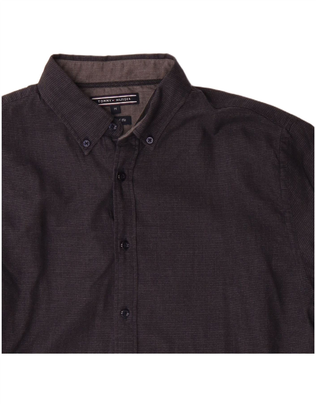 Camisa Tommy Hilfiger Hombre New York Fit Algodón Gris Medio