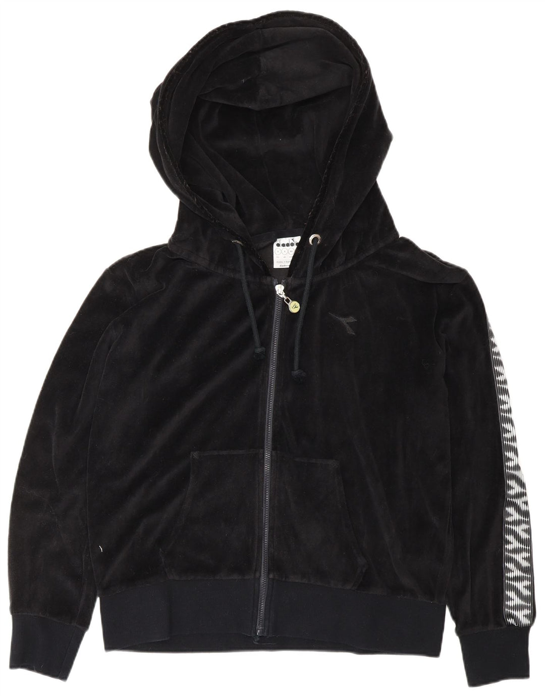 DIADORA Chándal completo de terciopelo extragrande para mujer, talla 40, talla S, color negro