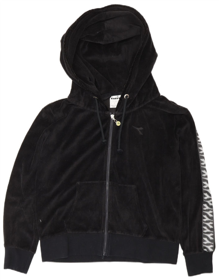 DIADORA Chándal completo de terciopelo extragrande para mujer, talla 40, talla S, color negro