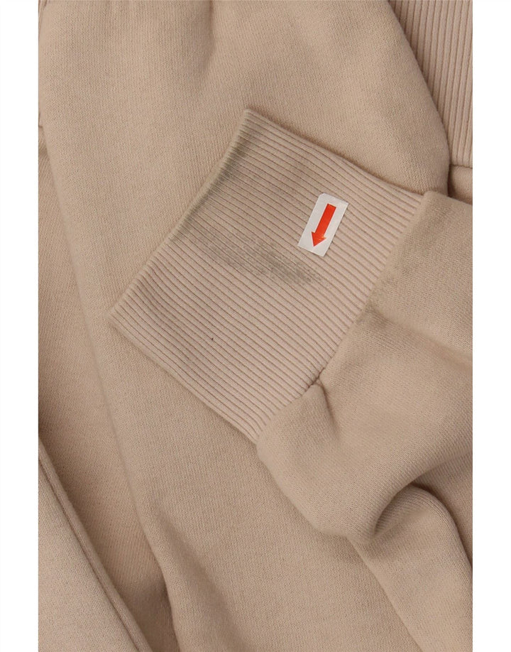 SUPERDRY Jersey con capucha gráfica para mujer UK 8 Small Beige Cotton