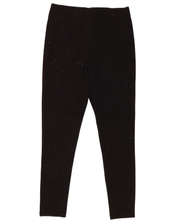 Zara Leggings Mujer UK 10 Small Viscosa Negra