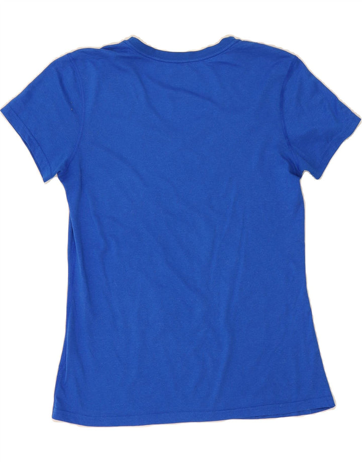 NIKE Camiseta Dri Fit Regular Fit para Mujer UK 12 Poliéster Azul Medio