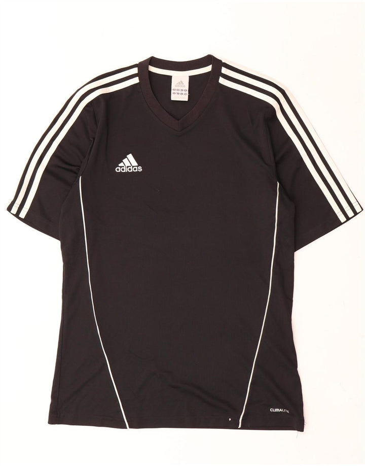 Adidas Mens Climalite Camiseta Top Medio Negro Poliéster