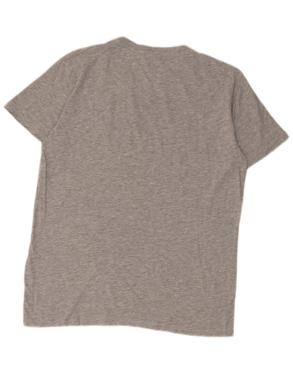 US Polo Assn Mens Graphic T-Shirt Top Large Grey Flecked Cotton