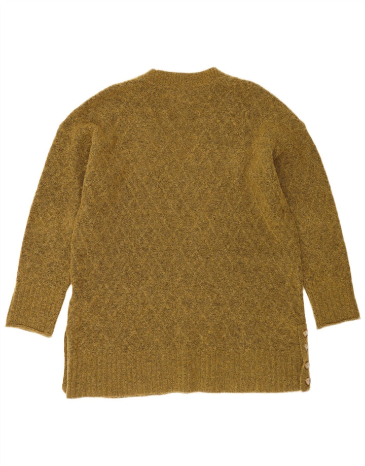 Fat Face Jersey con Cuello en V para Mujer UK 44 Grande Caqui Poliéster
