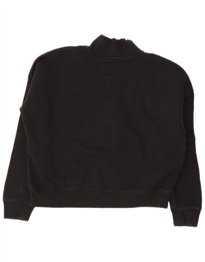 Jack Wills Sudadera con gráfico extragrande para mujer, talla 40, talla M, color negro